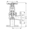 Bellow sealed valve Series: 12.047 Type: 128 Cast iron Flange PN16